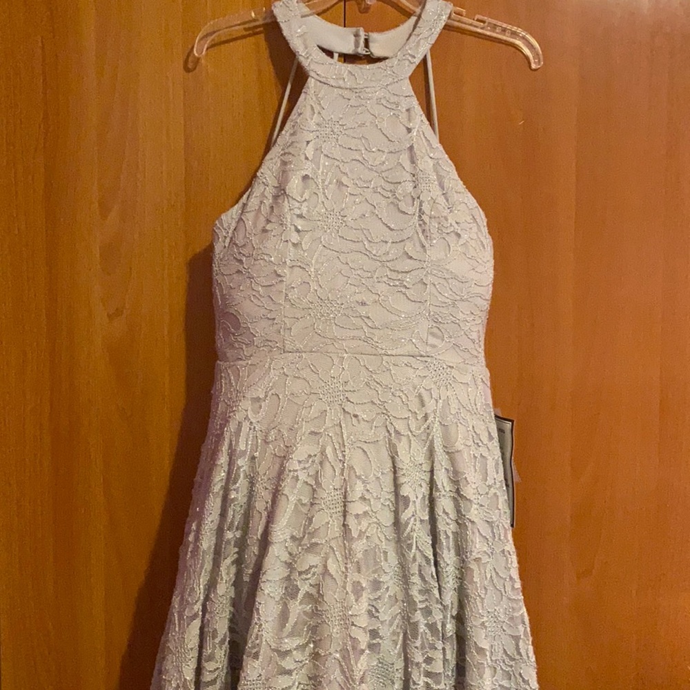 Silver Glitter Sequin Party Dress